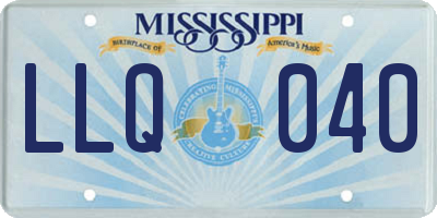 MS license plate LLQ040