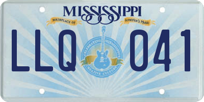 MS license plate LLQ041