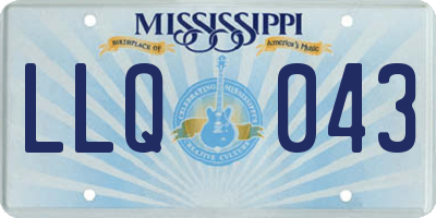 MS license plate LLQ043