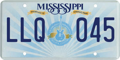 MS license plate LLQ045