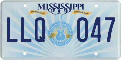 MS license plate LLQ047