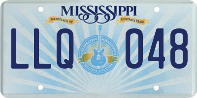 MS license plate LLQ048