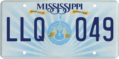 MS license plate LLQ049