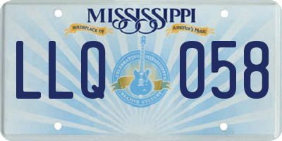 MS license plate LLQ058