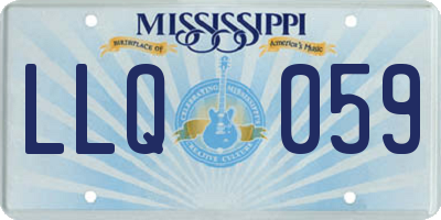 MS license plate LLQ059