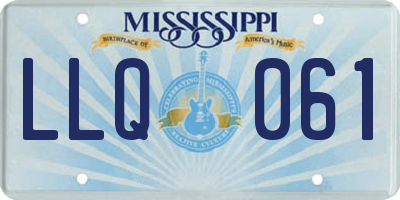 MS license plate LLQ061