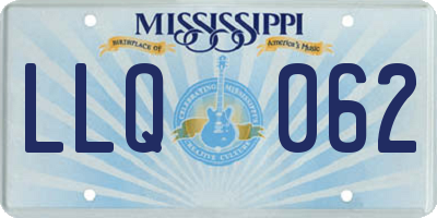MS license plate LLQ062