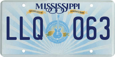 MS license plate LLQ063