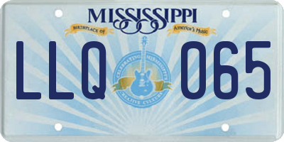 MS license plate LLQ065