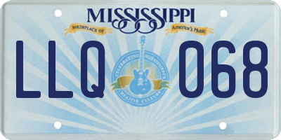 MS license plate LLQ068