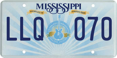 MS license plate LLQ070