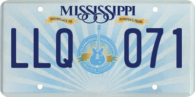 MS license plate LLQ071
