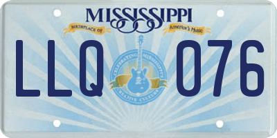 MS license plate LLQ076