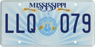 MS license plate LLQ079