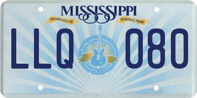 MS license plate LLQ080