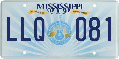 MS license plate LLQ081