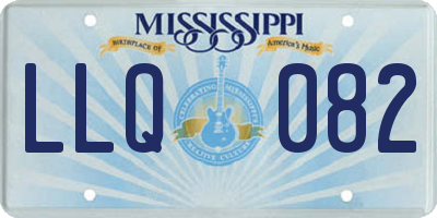 MS license plate LLQ082