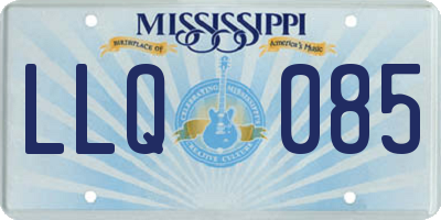 MS license plate LLQ085