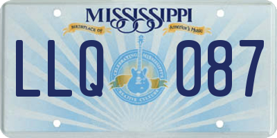 MS license plate LLQ087