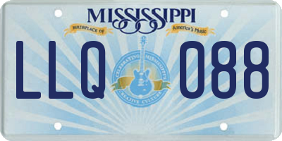 MS license plate LLQ088