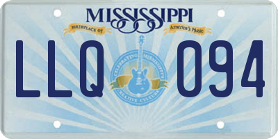MS license plate LLQ094