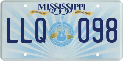 MS license plate LLQ098
