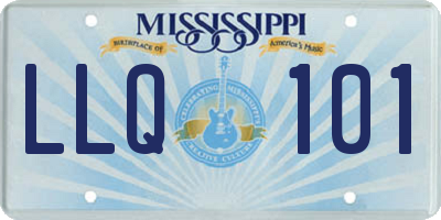 MS license plate LLQ101