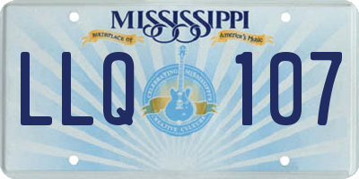 MS license plate LLQ107