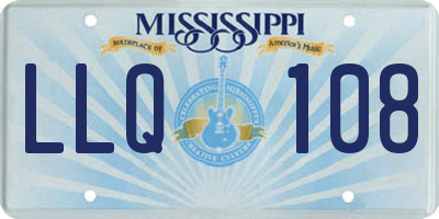 MS license plate LLQ108