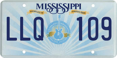 MS license plate LLQ109
