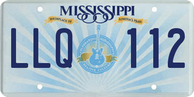 MS license plate LLQ112