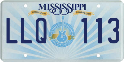 MS license plate LLQ113