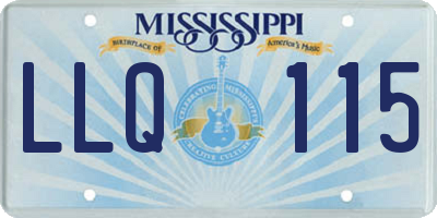 MS license plate LLQ115