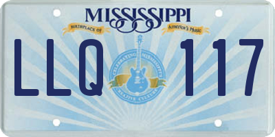 MS license plate LLQ117