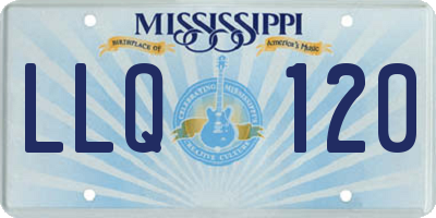 MS license plate LLQ120