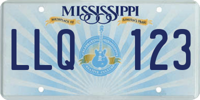 MS license plate LLQ123