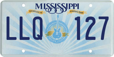 MS license plate LLQ127