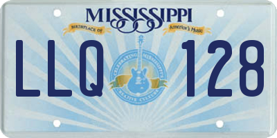 MS license plate LLQ128