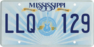 MS license plate LLQ129