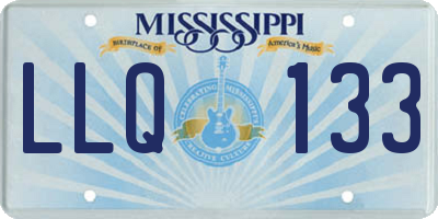 MS license plate LLQ133