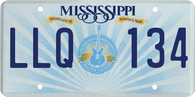 MS license plate LLQ134