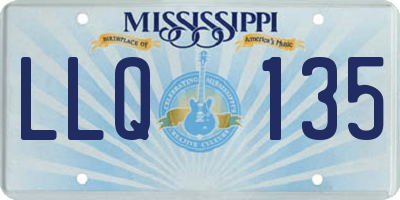 MS license plate LLQ135