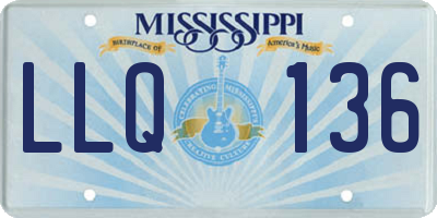 MS license plate LLQ136