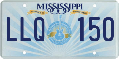 MS license plate LLQ150