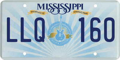 MS license plate LLQ160