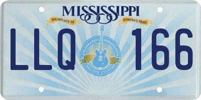 MS license plate LLQ166