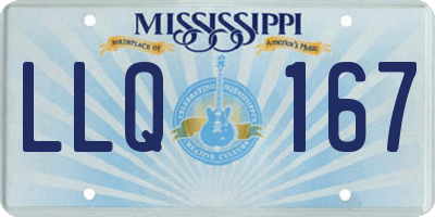 MS license plate LLQ167
