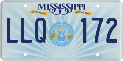MS license plate LLQ172