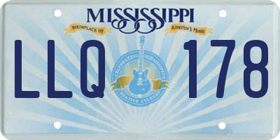 MS license plate LLQ178