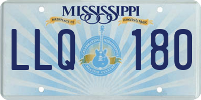 MS license plate LLQ180